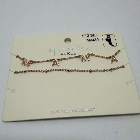 Mama Golden Anklet Bracelet NWT - Picture 1 of 3